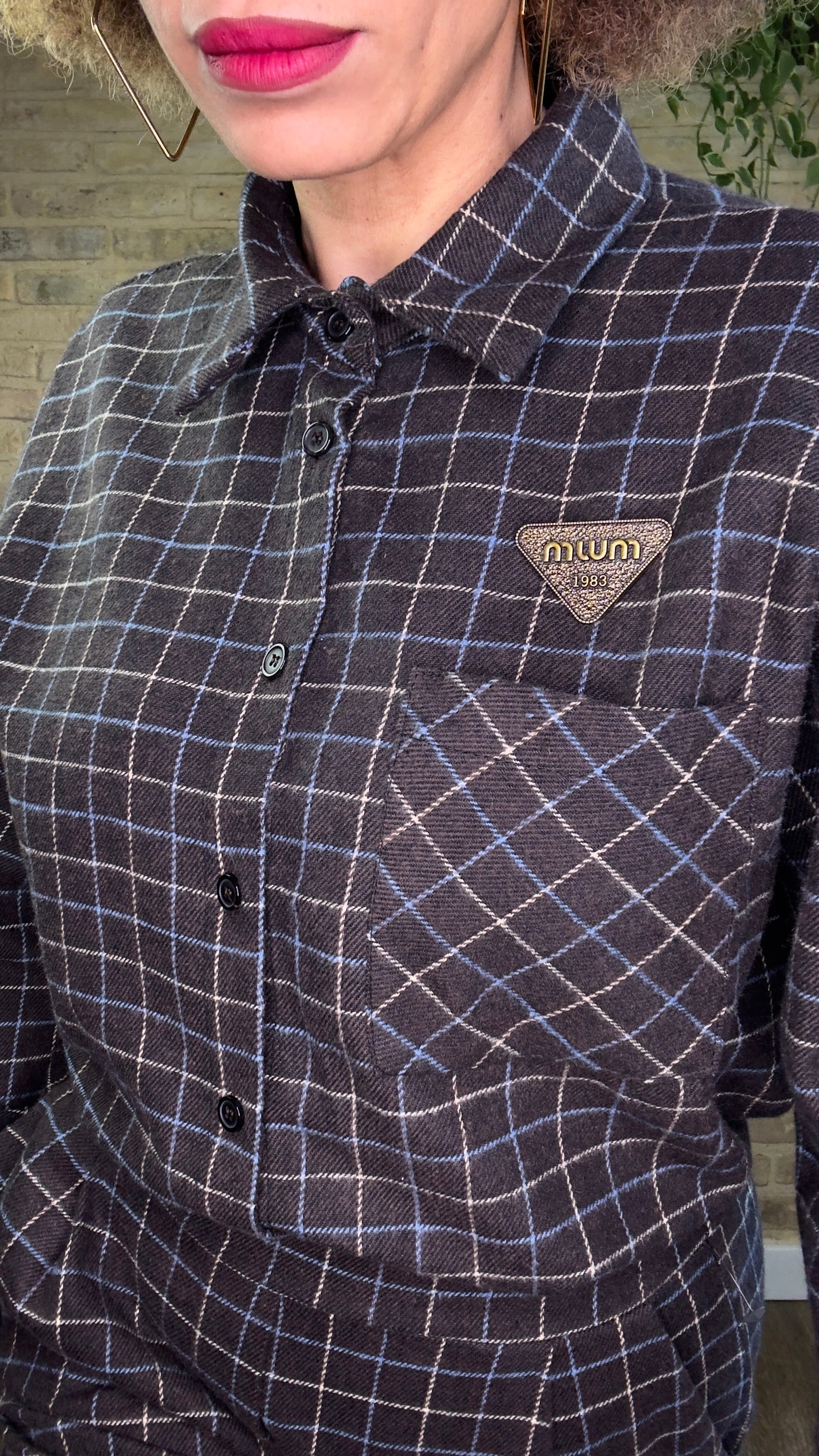 Camisa Franela Gris Cuadros