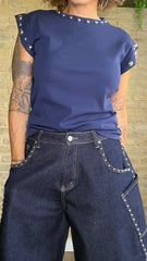 Bermuda Denim Tachuela