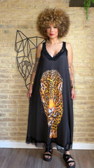 Vestido Lencero Encaje Tigre