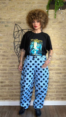 Pantalón Balloon Lunares Azul