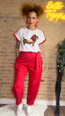Pantalón Hebilla Rojo