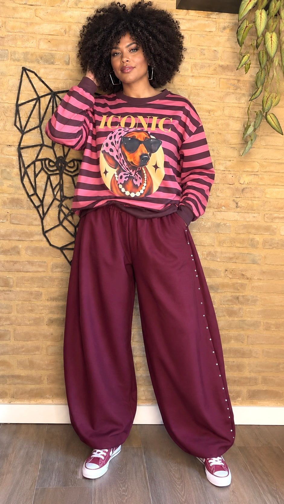 Pantalón Bombacho Tachuela Buganvilla