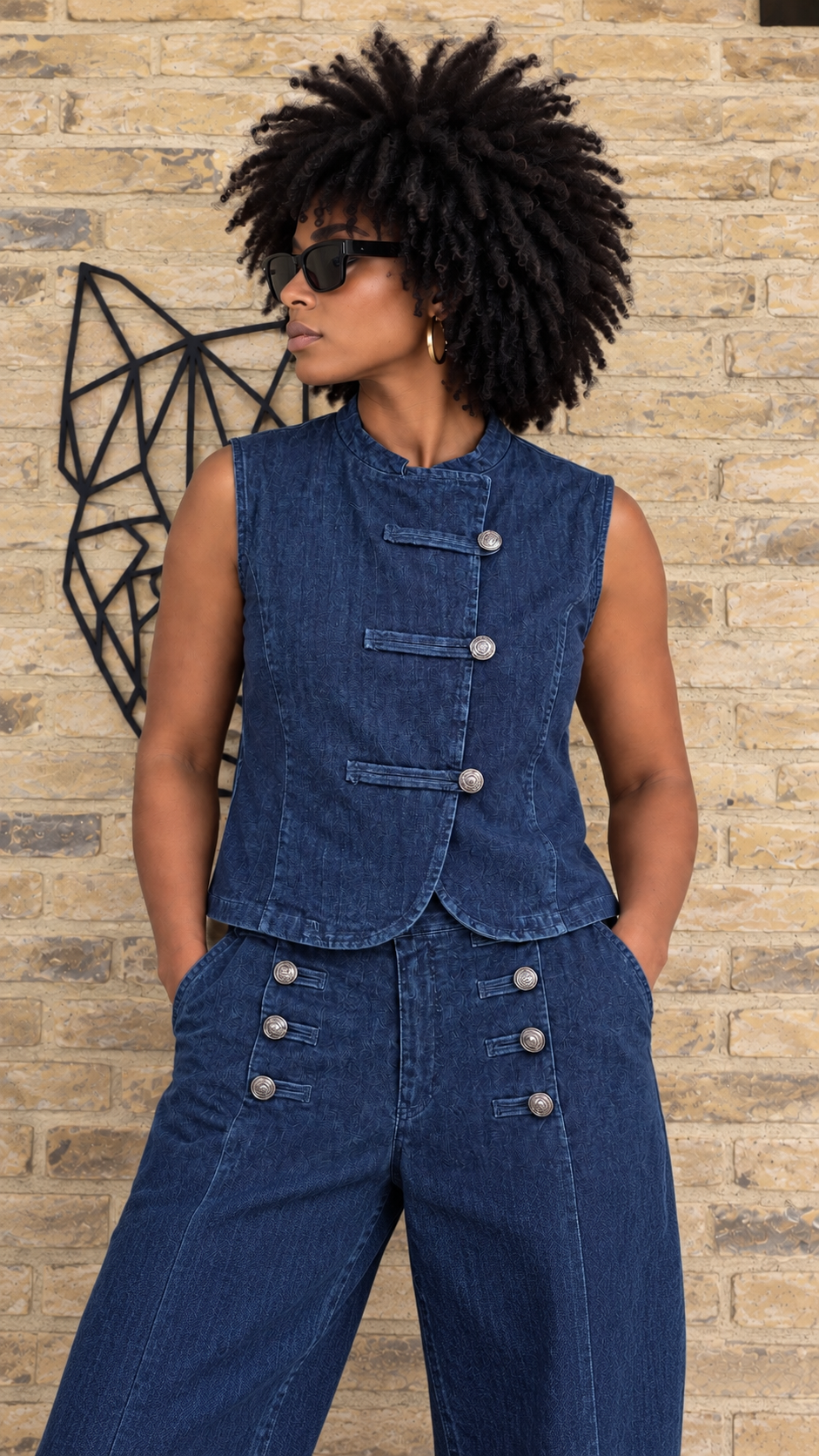 Chaleco Botonadura Denim