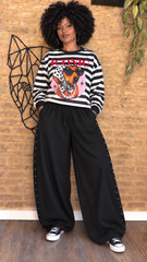 Pantalón Bombacho Tachuela Negro