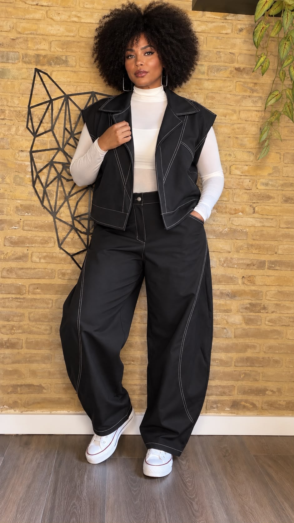 Conjunto Pespunte Negro