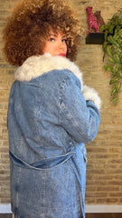 Chaqueta Denim Pelo Extraible