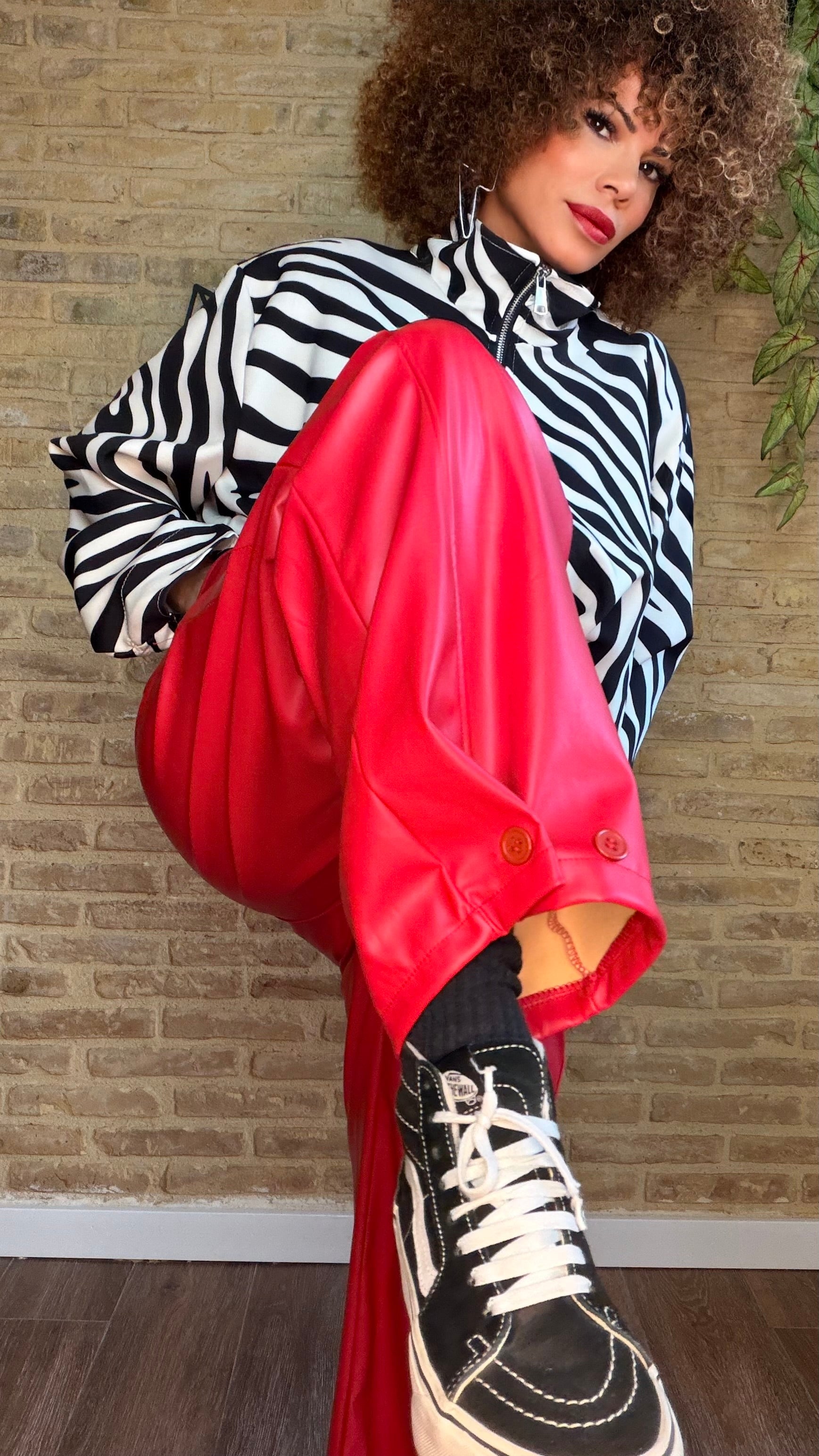 Pantalón Polipiel Rojo